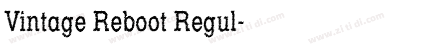 Vintage Reboot Regul字体转换